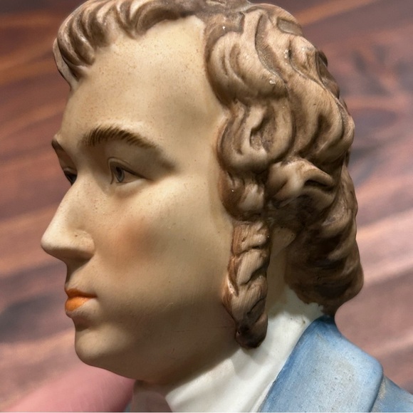 Vintage Lefton China Hand Painted Chopin Bust  KW1166 Composer 6” Tall - Picture 6 of 16